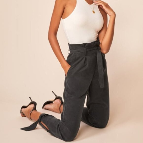 Reformation Avalon Pant in Black size 2 NWT - Picture 2 of 9